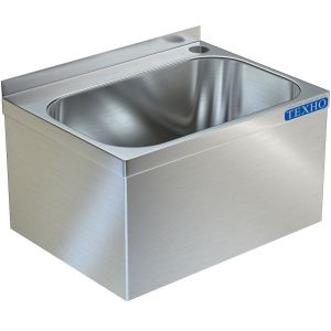 Рукомойник настенный, 400х320х210мм, 1 мойка 355х255х150мм цельнотян., борт, сварной, нерж.430, без 