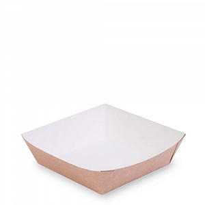 Упаковка бум. OSQ TRAY 550 NOL 110*110мм БЕЛЫЙ/КРАФТ 