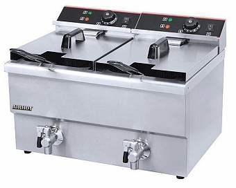 Фритюрница AIRHOT EF8T+8T с краном 