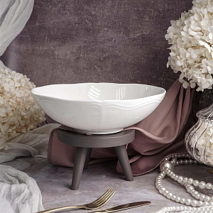 Салатник 1 л, d 21 см h 6,5 см, фарфор, Grazia, CASA DI FORTUNA 