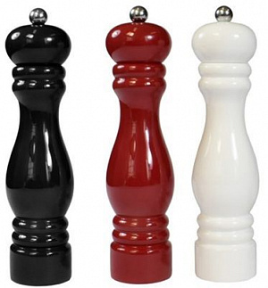 Мельница для перца из бука, красная лакированная, 25 cm 