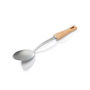 Ложка гарнирная 33,5 см. L ручки 24 см. с дерев.ручкой De Buyer /1/ 