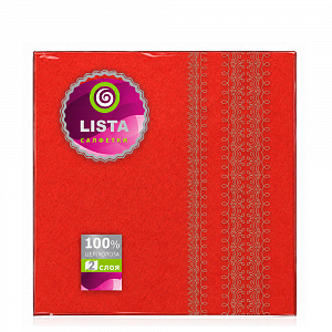 Салфетки бум 40 лист LISTA 330*330 1 слой, цветные арт. ФР-00004313/14/15/16/17 СНЕЖИНКА 
