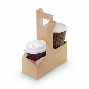Держатель для 2-х стаканов бум OSQ CUPHOLDER КРАФТ (по 25шт.) 
