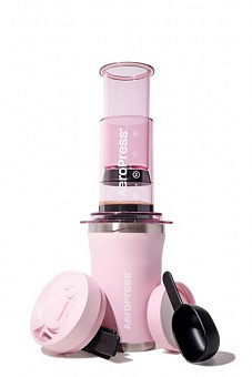 Кофеварка ручная Аэропресс AeroPress Go Plus Coffee Maker Pink, розовая 