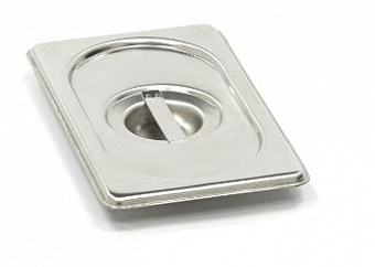 Крышка для гастроемкости GN1/9, с ручкой, нерж. сталь 