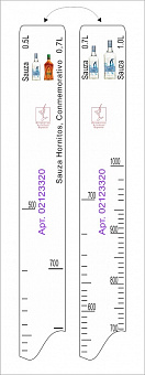 Линейка Sauza (0.5л./0.7л./1 л.)/ Hornitos (0.7л.) L=28 см. В=2 см. /1/ 