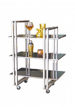 Тележка сервировочная,нержавеющая сталь 80*50*113 см. P.L.--Hotelware 