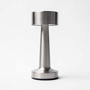 Лампа настольная беспроводная MGLINE d=9 см. h=21,5 см. нерж., серебристая LED SIMPLE II 