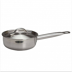 Сотейник MGSteel 1,7 л. нерж. d=18 см. h=6,5 см. с крышк. двойное дно (индукция) (С23S178KL) 19117 