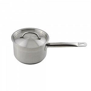 Сотейник 1,3 л. нерж. d=14 см. h=8,5 см. с крышк. тройное дно (индукция) MGsteel 