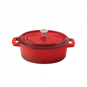 Кастрюля крас порцион. овал. эмалир.P.L. PROFF CUISINE 250мл 81200101 
