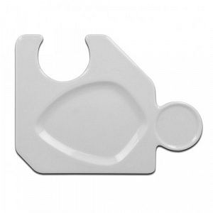 Тарелка ассиметричная "Jigsaw" 20х15 см, для фуршетоов, фарфор, Minimax, RAK Porcelain 
